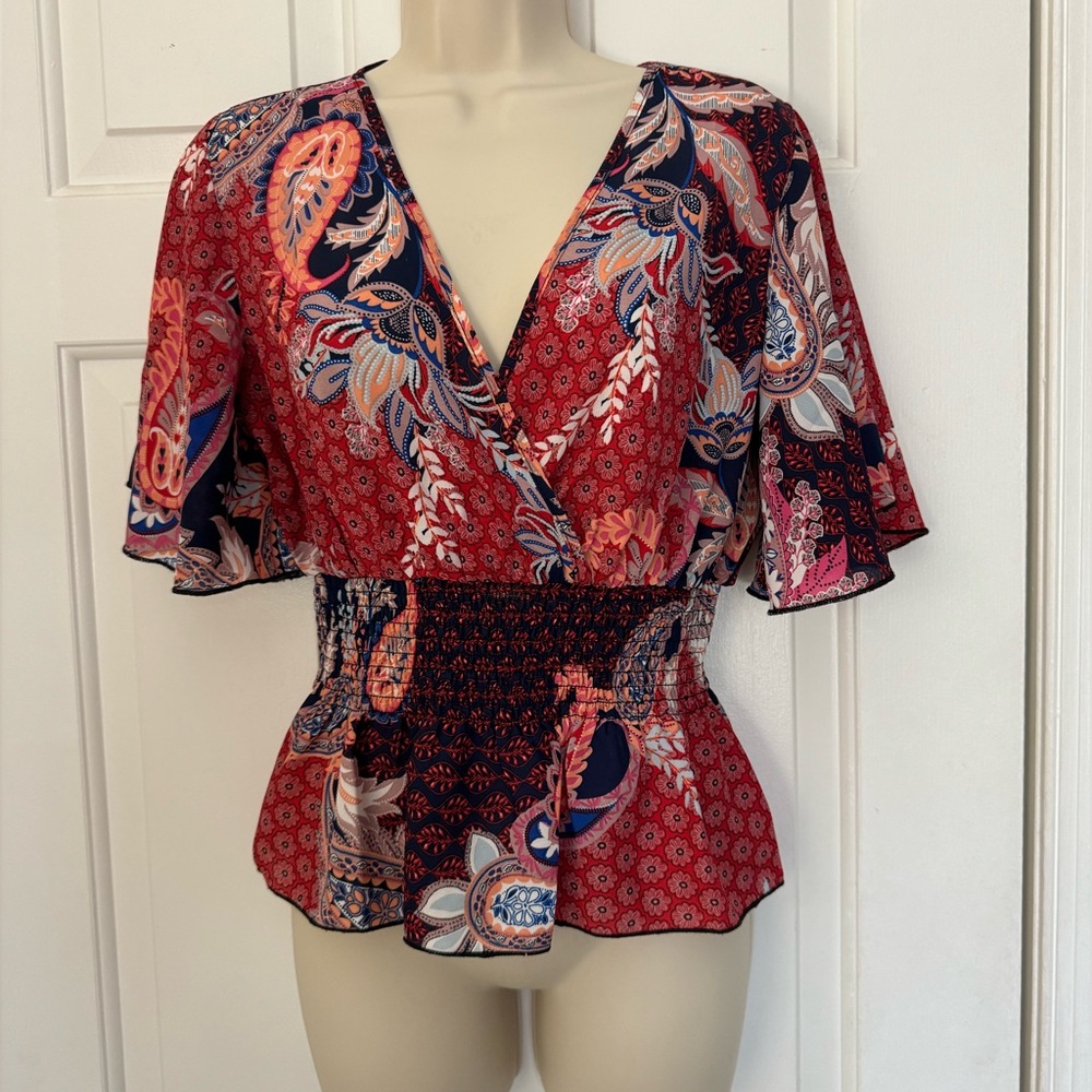 Venus printed chiffon top